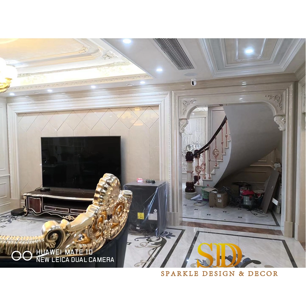 Beige Stone Relifef Wall Art Panels Marble Carved Wall Panels for Villa Palace Interior Wall Decoration