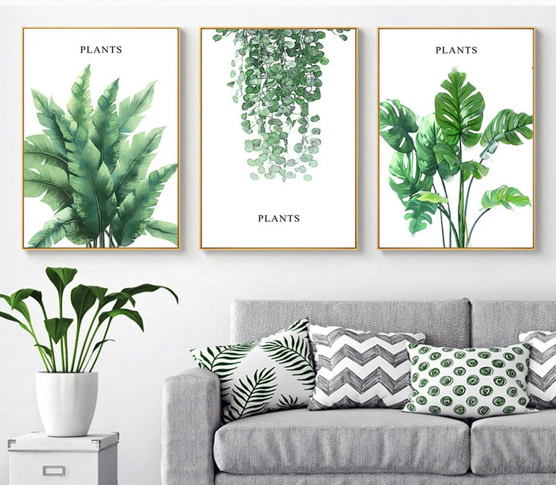 Botanical Modern Plant Aesthetic Posters Minimalist Painting Framed Wall Art for Room Decor