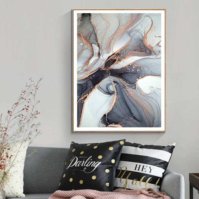 Room Decoration Large Framed Canvas Print Vertical Abstract Wall Art for Living Room
