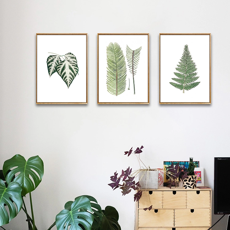 Nordic Poster Living Room 3 PCS Leaf Picture Set Botanical Posters and Prints Hanging Framed Wall Art