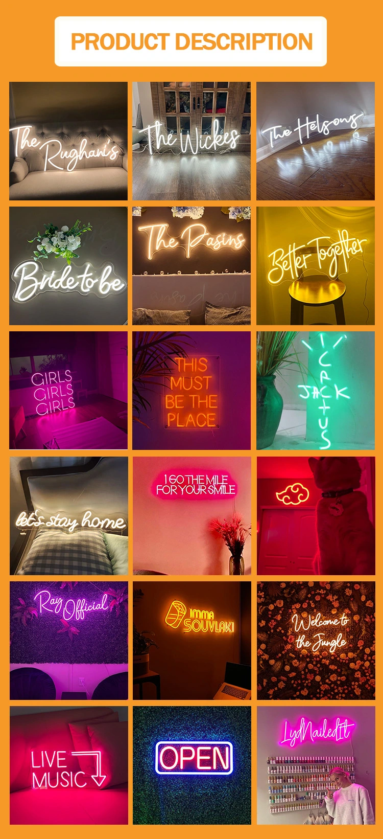 Design Personalized Flex LED Sign Neon Signs for Bedroom