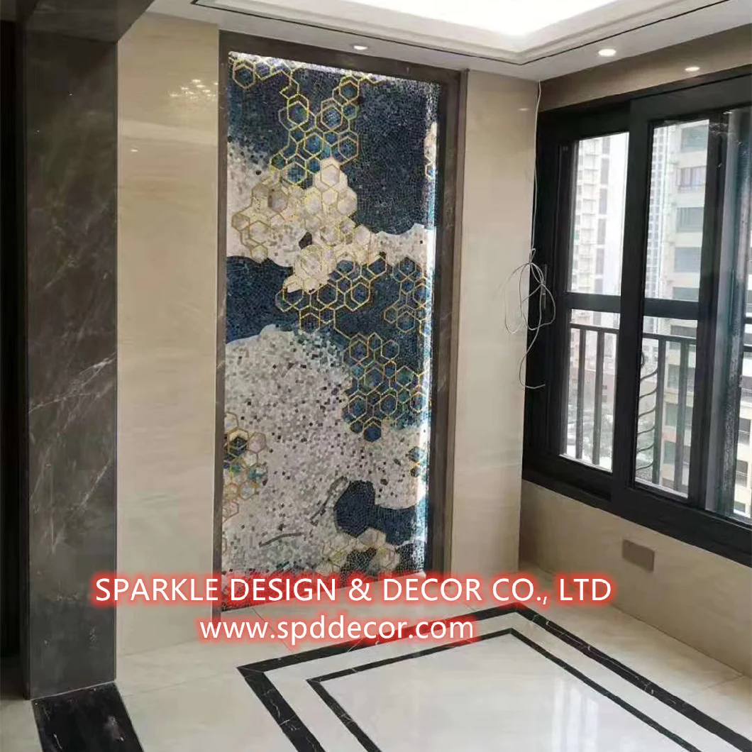 Hot Sale Modern Style Custom Stained Glass Mosaic Murals for Big Wall Decoration