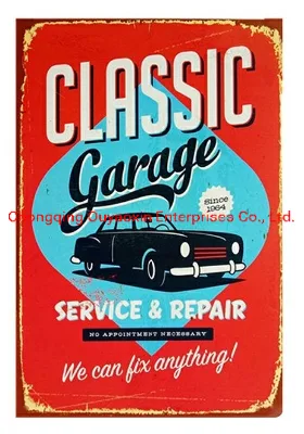 Garage Nostalgic Tin Poster Vintage Metal Sign Wall Art
