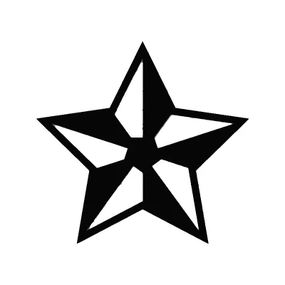 Iron Wall Star Metal Large Black Wall Art