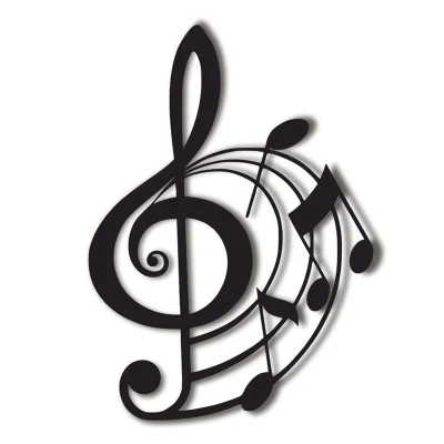 Decorative Metal Large Iron Wall Art for Music