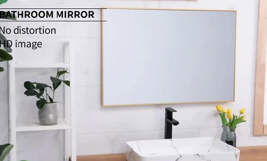 Home Decor Rectangle Round Square Shape Dressing Floor Standing Mirror Aluminum Iron Wall Mirror Full Length Mirror Bathroom Frame Framed Mirror