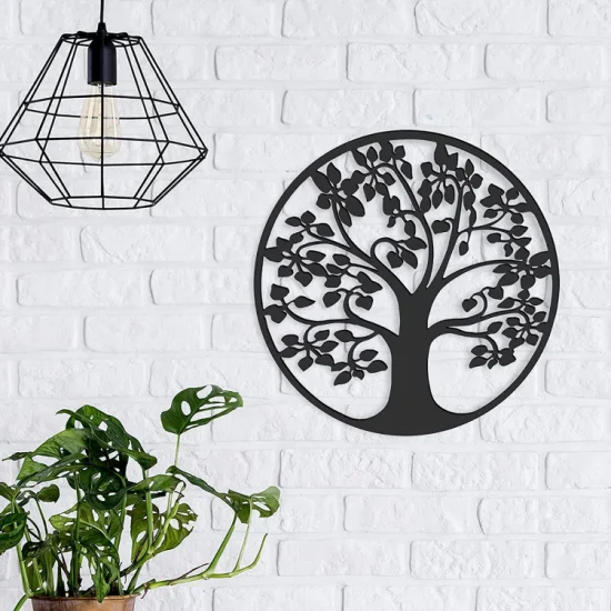 Wall Decoration Hanging Laser Cutting Iron Art Tree of Life Art Decor