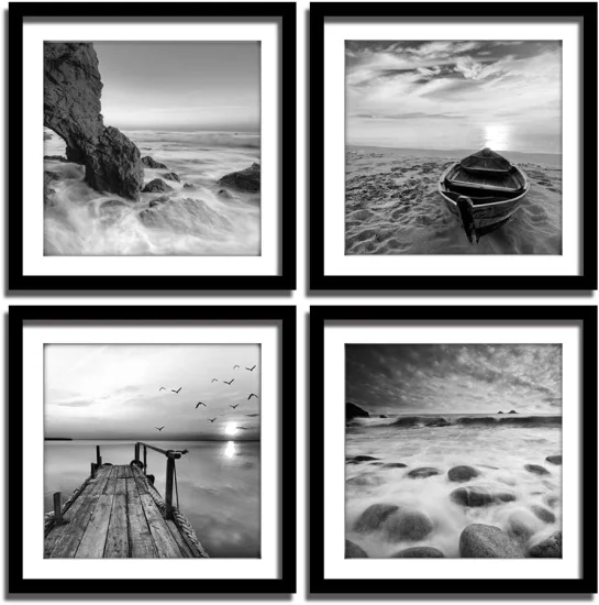 4 Pak Abstract Framed Modern Home Deoration Canvas Printing Decor Wall Art for Home Decoration